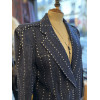 Tailleur denim clouté Ted Lapidus vintage