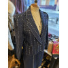 Tailleur denim clouté Ted Lapidus vintage