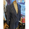 Tailleur denim clouté Ted Lapidus vintage