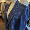 Tailleur denim clouté Ted Lapidus vintage