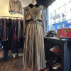 Robe Valentino lamée or et velours T38/M