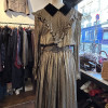 Robe Valentino lamée or et velours T38/M