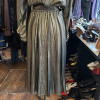 Robe Valentino lamée or et velours T38/M