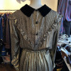 Robe Valentino lamée or et velours T38/M