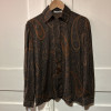 Blouse Guy Laroche vintage imprimé cachemire T40