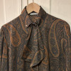 Blouse Guy Laroche vintage imprimé cachemire T40