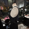 Robe mousseline de soie vintage noir plissé T34