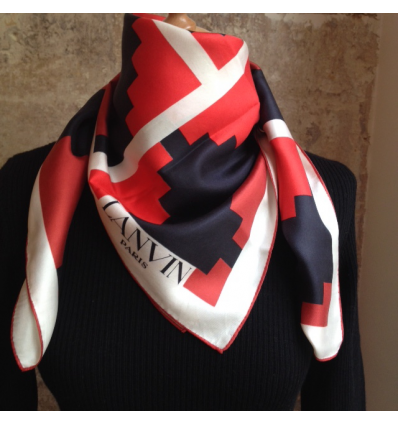 Carré Lanvin en soie vintage