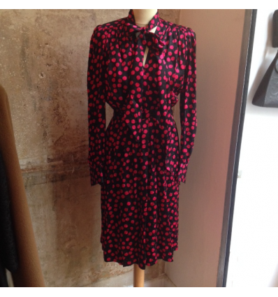 Robe à pois Saint-Laurent vintage
