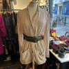 Veste en soie gauffrée Christian Dior vintage TS/M