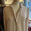 Veste en soie gauffrée Christian Dior vintage TS/M