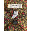 Blouse Celine vintage soie verte fleurs T36/S