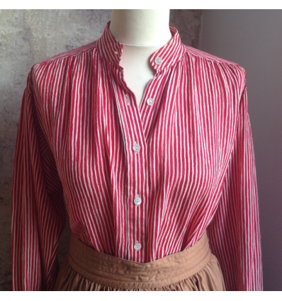 Blouse Saint-Laurent vintage à rayures