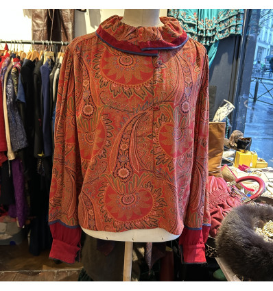 Blouse Kenzo vintage imprimé cachemire TS/M