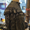 Blouse Ted Lapidus vintage soie lamée noir et argent