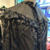 Blouse Ted Lapidus vintage soie lamée noir et argent