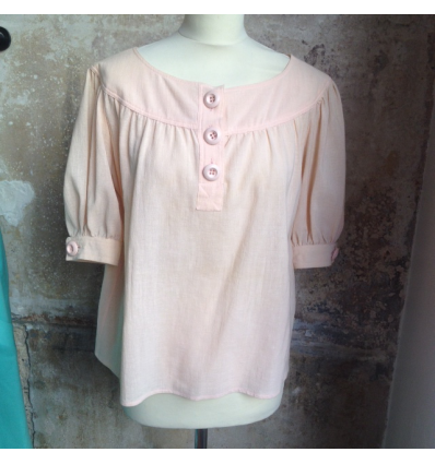 Blouse vintage Saint-Laurent nude