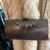 Minaudière Rodo métal brossé strass