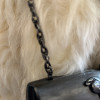 Minaudière Rodo métal brossé strass