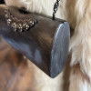 Minaudière Rodo métal brossé strass