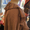 Blouse Emmanuelle Khanh vintage col volanté carreaux