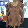 Blouse Emmanuelle Khanh vintage col volanté carreaux