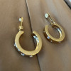 Paire de clips créoles Yves Saint Laurent vintage