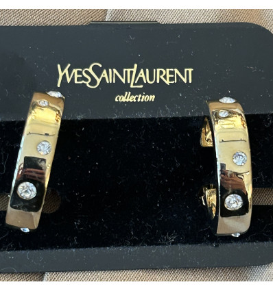 Paire de clips créoles Yves Saint Laurent vintage