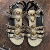 Paire de spartiates Balenciaga cuir irisé or T38