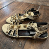 Paire de spartiates Balenciaga cuir irisé or T38