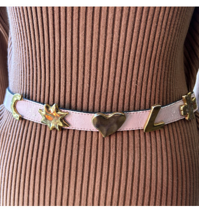Ceinture dragée Christian Lacroix cuir vernis T75