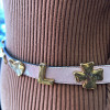Ceinture dragée Christian Lacroix cuir vernis T75