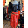 Top Emporio Armani vintage plumes d'autruche et soie