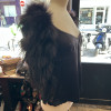 Top Emporio Armani vintage plumes d'autruche et soie