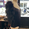 Top Emporio Armani vintage plumes d'autruche et soie