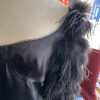 Top Emporio Armani vintage plumes d'autruche et soie