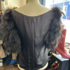 Top Emporio Armani vintage plumes d'autruche et soie