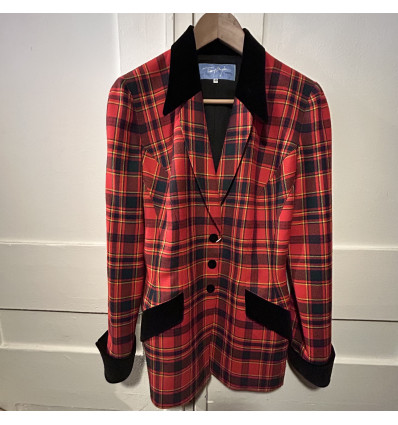Veste Thierry Mugler vintage T40 écossaise