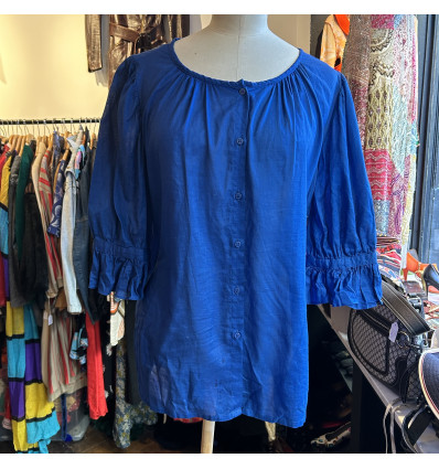 Blouse MicMac St tropez vintage bleue