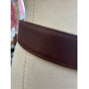 Ceinture Hermes vintage T68 cuir grainé marron