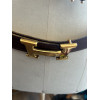 Ceinture Hermes vintage T68 cuir grainé marron