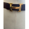 Ceinture Hermes vintage T68 cuir grainé marron