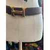 Ceinture Hermes vintage T68 cuir grainé marron