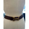 Ceinture Hermes vintage T68 cuir grainé marron