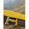 Ceinture Hermes vintage T68 cuir grainé marron