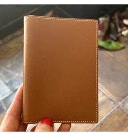 Pochette De Soirée Nina Ricci En Cuir Grainé Camel - État Quasi Neuf, Vintage