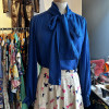 Blouse Saint-Laurent rive gauche pois lavalliere