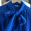 Blouse Saint-Laurent rive gauche pois lavalliere