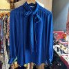 Blouse Saint-Laurent rive gauche pois lavalliere