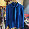 Blouse Saint-Laurent rive gauche pois lavalliere